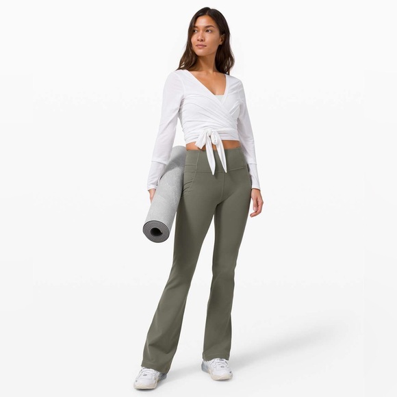 Lululemon Groove Pant Flare 32" Grey Sage 2 - Picture 1 of 10